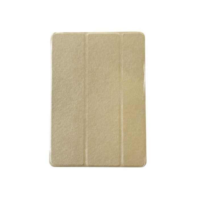 Gold synthetic leather cover for iPad Air 9.7-inch by 9eight5, showing a sleek protective case with a smooth finish.