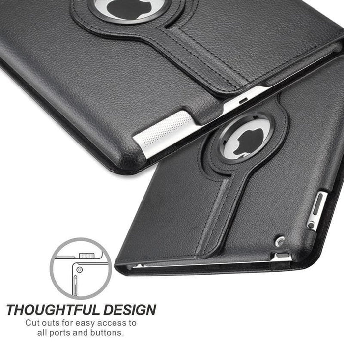 Synthetic leather cover for iPad mini 4 and 5th gen by 9eight5, available in four colors, shown on a tablet.