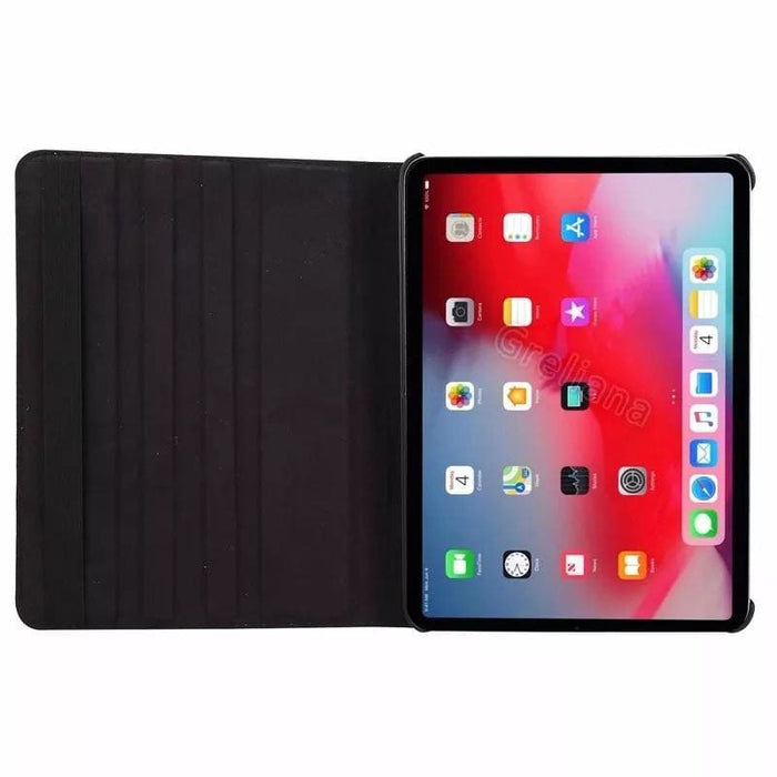 Black synthetic leather cover for iPad Pro 11-inch 2nd gen by 9eight5, showing the protective tablet case with sleek design.