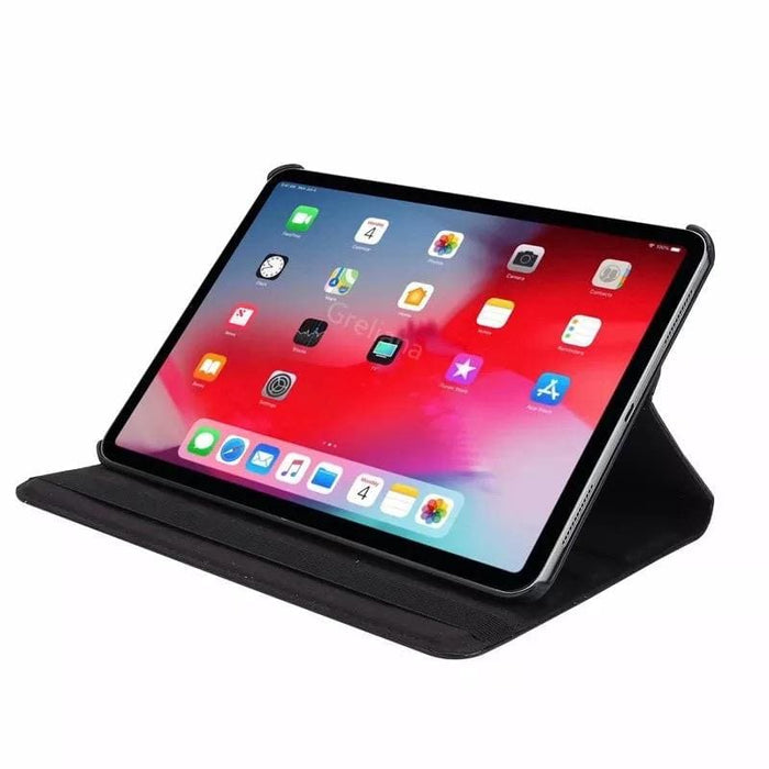 Black synthetic leather cover for iPad Pro 11-inch 2nd gen (2020) by 9eight5, showing the closed protective case with textured surface.