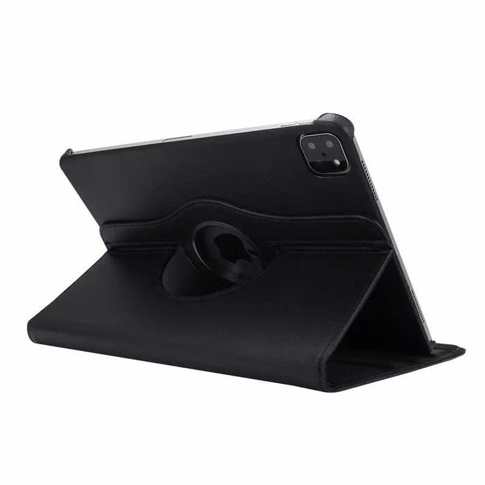 Black synthetic leather cover for iPad Pro 11-inch 2nd gen (2020) by 9eight5, showing the closed protective case with sleek design.