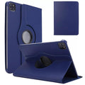 Navy synthetic leather cover for iPad Pro 12.9-inch 4th generation, 2020, by 9eight5, shown on a tablet.