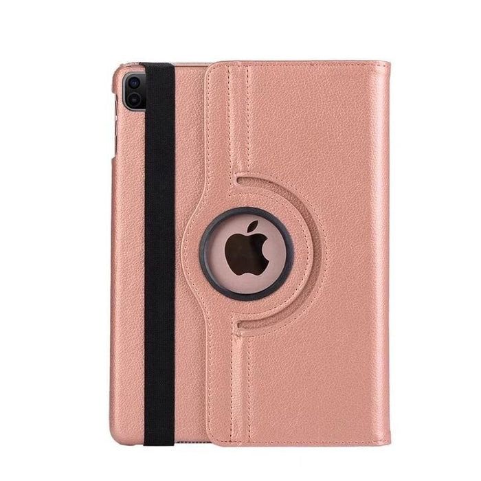 Rose gold synthetic leather cover for iPad Pro 12.9” 4th gen by 9eight5, showing the sleek tablet with protective case.