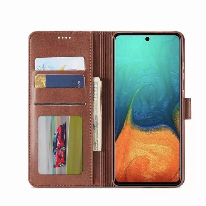 Synthetic leather flip case for iPhone 11 Pro Max by 9eight5, featuring a sleek design with card slots and magnetic closure.
