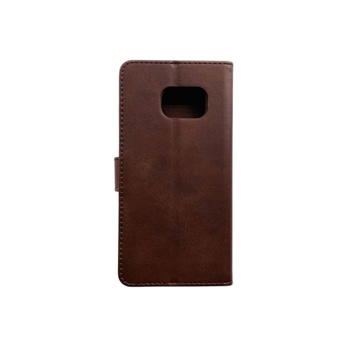 Brown synthetic leather flip case for Samsung Galaxy S7 by 9eight5, featuring a protective design and card slots.