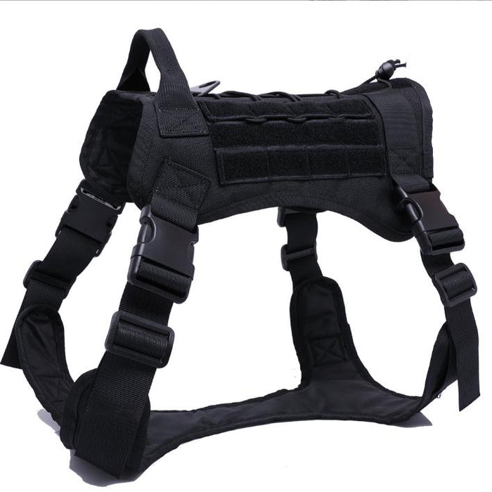 Tactical dog harness flight jacket training vest by dealonline.co.nz, featuring adjustable straps and durable material for outdoor training.