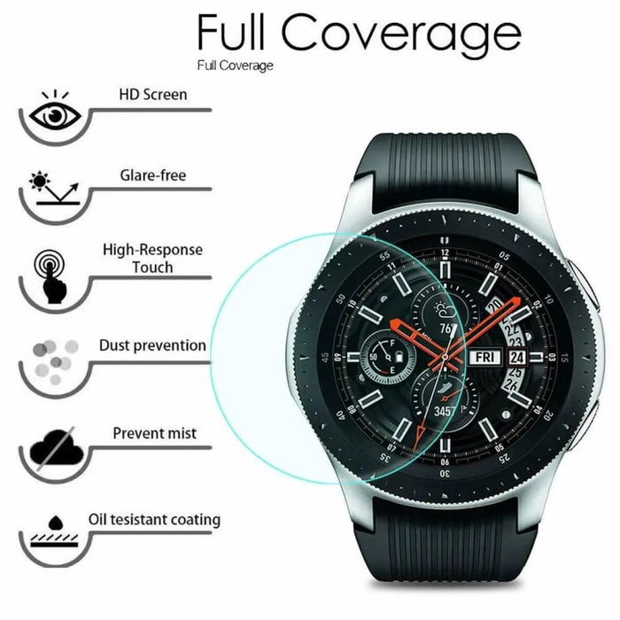 Tempered glass screen protector for Samsung Galaxy Watch 4 (40mm), providing protection for the watch display.