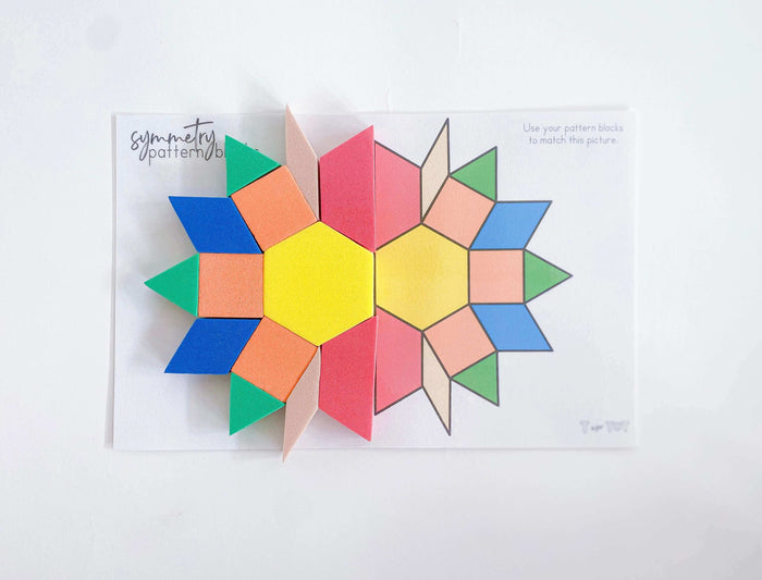 The Discovery Kit Pattern Blocks with Build &amp; Count laminated cards