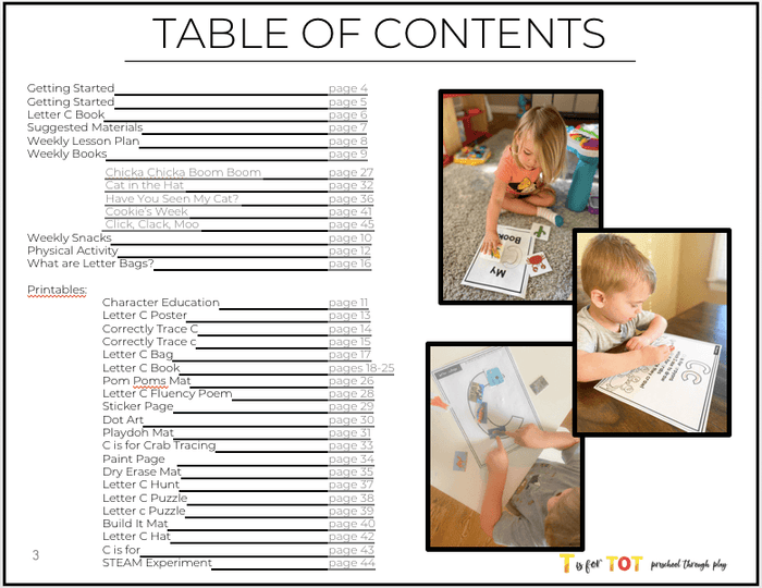 Toddler & Preschool | Letter Cc Curriculum.