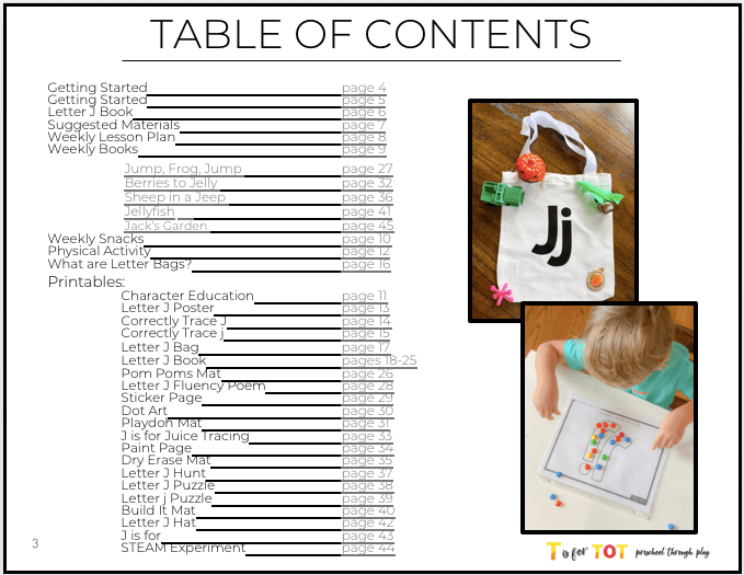 Toddler & Preschool | Letter Jj Curriculum.