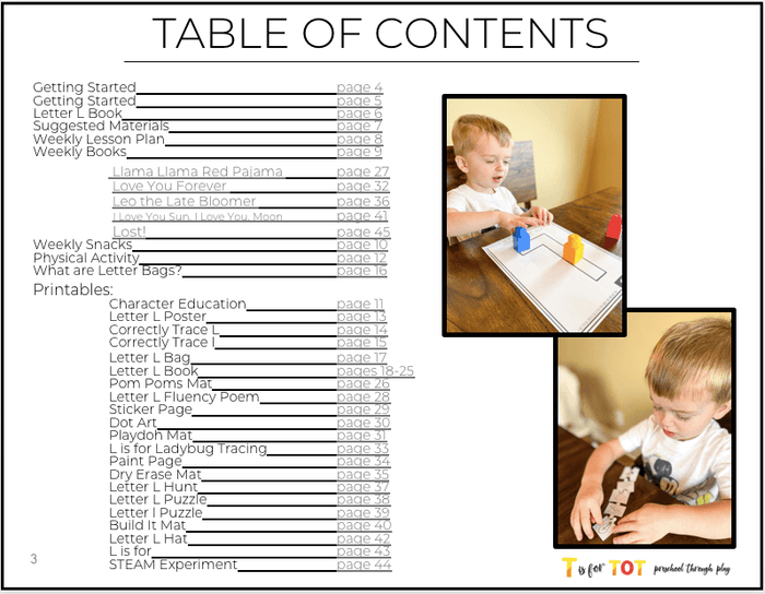 Toddler & Preschool | Letter Ll Curriculum.