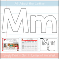 Letter Mm curriculum for toddlers and preschoolers featuring printable resources and activities.