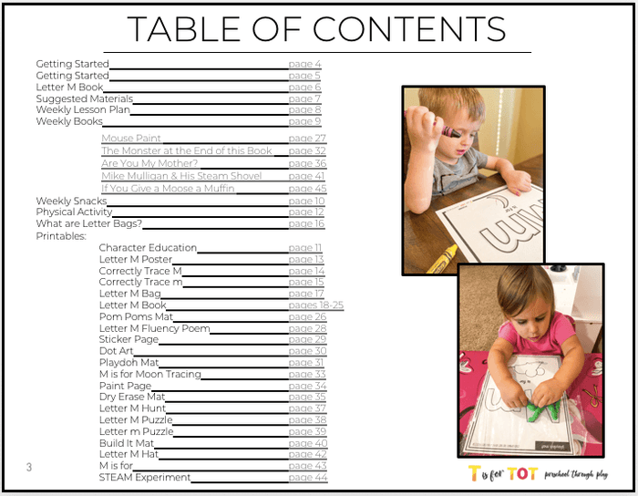 Toddler & Preschool | Letter Mm Curriculum.