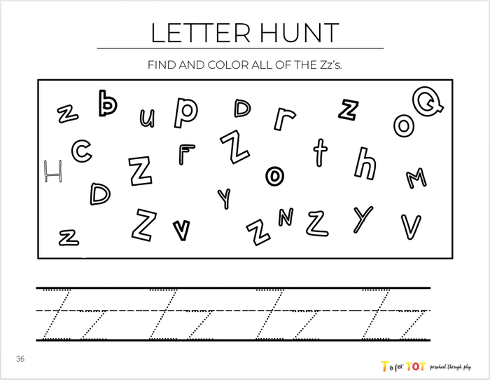 Toddler & Preschool | Letter Zz Curriculum.
