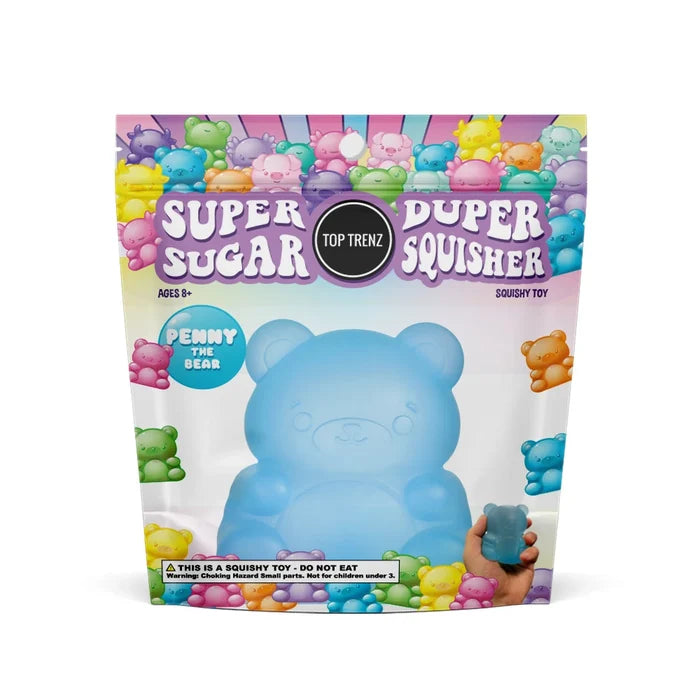 Top Trenz Penny the Bear Super Duper Sugar Squisher - Squishy Sensory Toy - Assorted