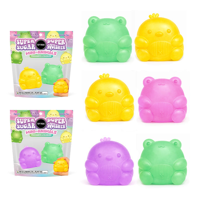 Top Trenz Super Duper Sugar Squisher Mini 2 Pack - Frog and Duck - Assorted