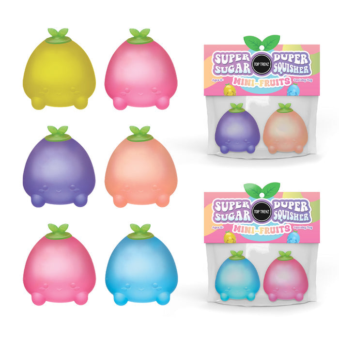 Top Trenz Super Duper Sugar Squisher Mini 2 Pack - Fruits - Assorted