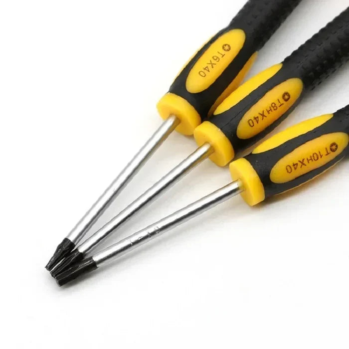 Habicare Torx screwdriver bit set with 8 T3 to T10 bits, featuring durable HBC brand bits for precise screw driving tasks.
