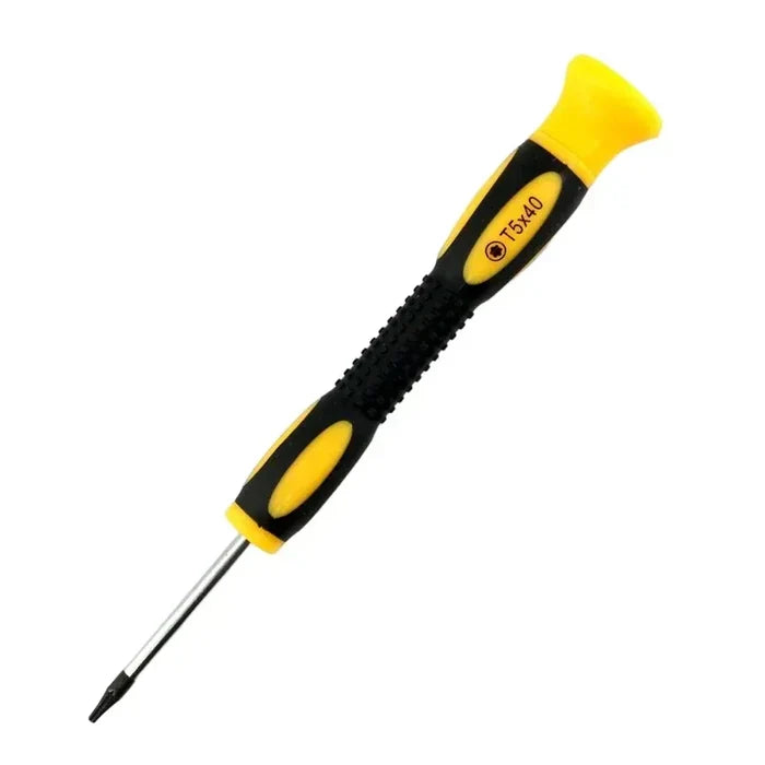 Habicare Torx screwdriver bit set with 8 T3 to T10 bits, compact HBC tool for precise screw driving tasks.