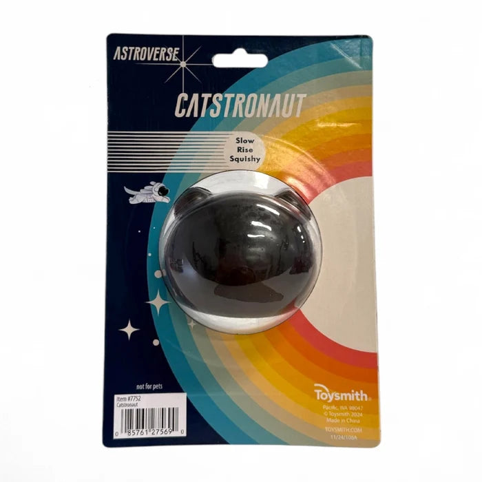 Toysmith Astroverse Catstronaut 5 Inch Slow Rise Squishy - Sensory Fidget Toy