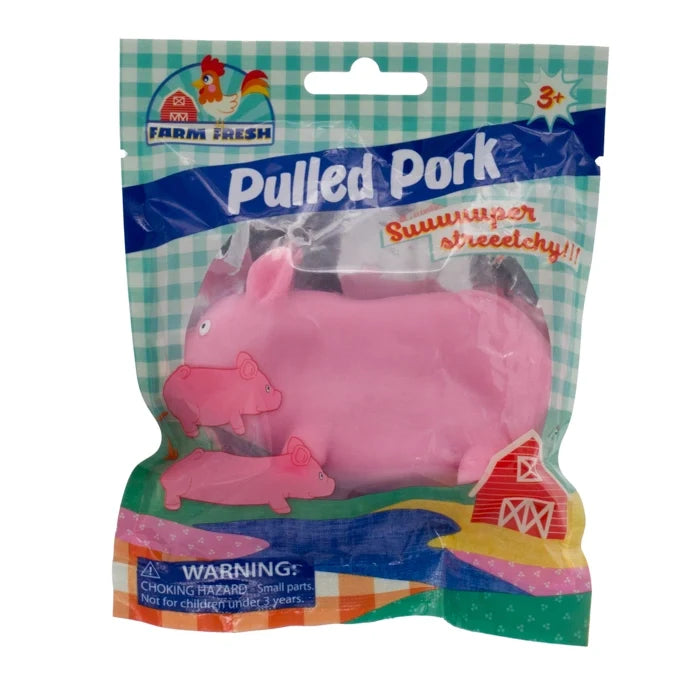 Toysmith Farm Fresh Pulled Pork 3.5 Inch Stretchy Sand Sensory Fidget Toy