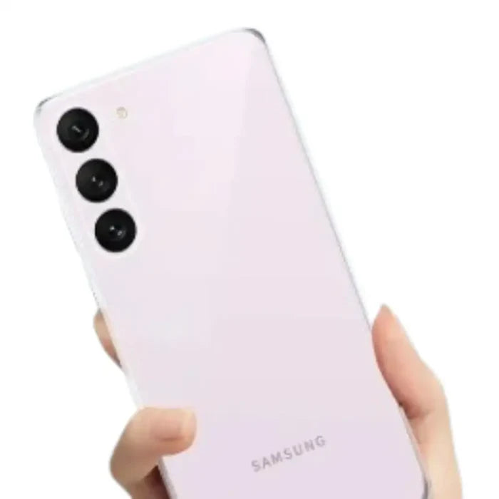 Clear transparent case for Samsung Galaxy S series by Habicare, showing the sleek design and precise cutouts for buttons and ports.