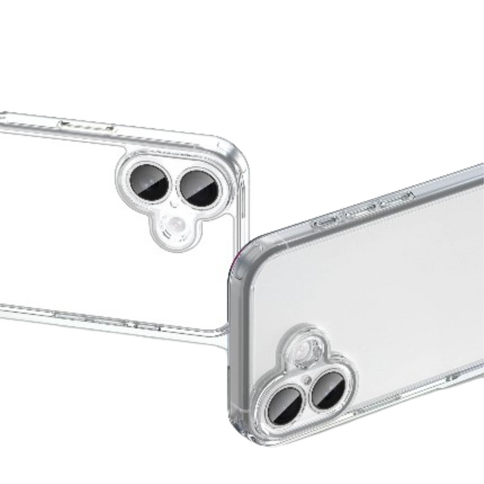 Transparent protective case for iPhone 17, 17 Air, 17 Pro, and Pro Max by Habicare, showcasing clear, durable phone cover.