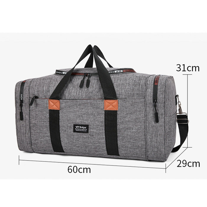 ECOTREK travel garment duffel bag, carry-on weekender and business travel storage bag, shown with packed clothing and accessories.