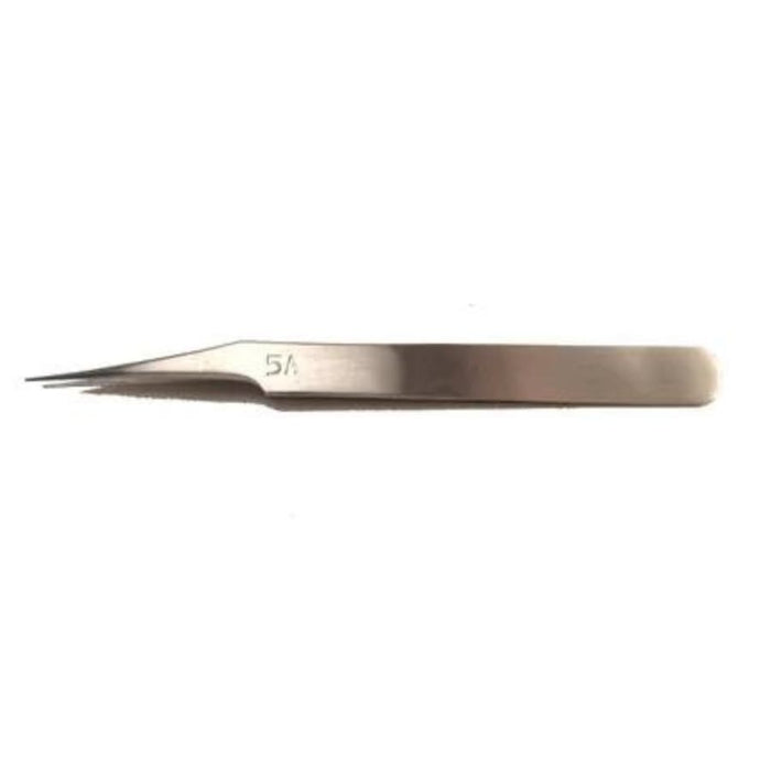 Curved stainless steel non-magnetic watch tweezers 5A for precise handling of watch components, by That Watch Shop.