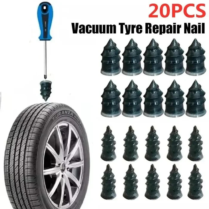 Habicare HBC tyre repair set with tools and patches for quick roadside tyre repair, available in various sets.