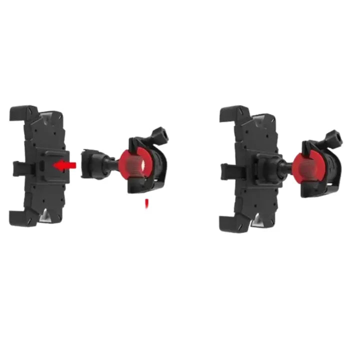 Habicare HBC universal large phone holder for bikes, motorcycles, and scooters, securely holds smartphones during rides.
