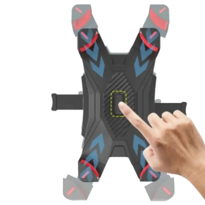 Habicare HBC large phone holder for bikes, motorcycles, and scooters, with adjustable grip and secure mounting for smartphones.