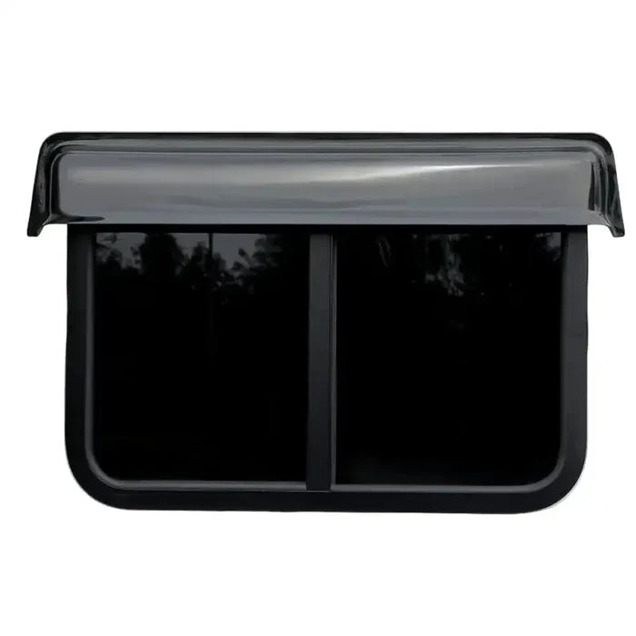 Habicare HBC universal RV window rain shield and sun visor, 50cm, designed to block rain and sunlight from RV windows.