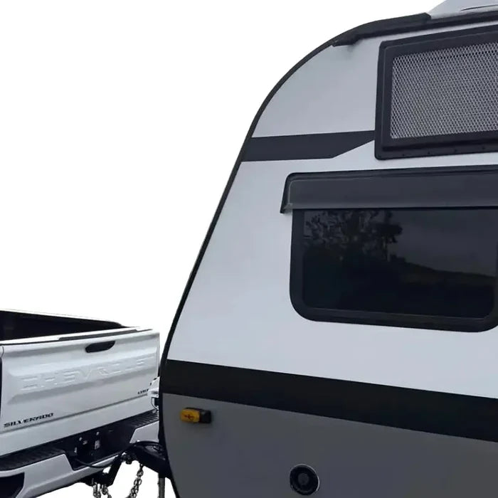 Habicare HBC universal RV window rain shield and sun visor, 50cm, designed to block rain and sunlight from RV windows.