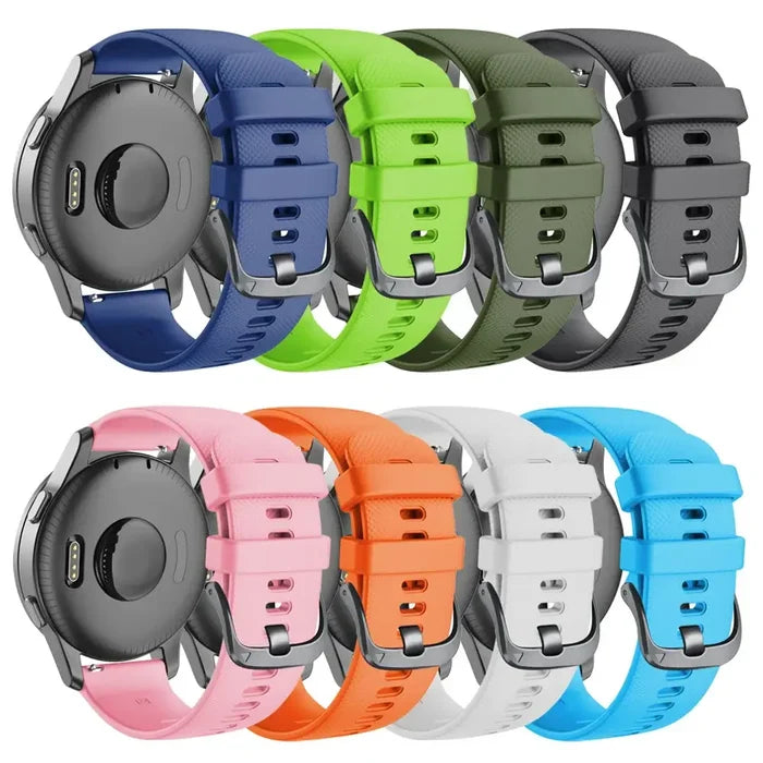 Habicare universal silicone strap for Garmin watch series, available in 13 colors, flexible TWS watch band for a comfortable fit.