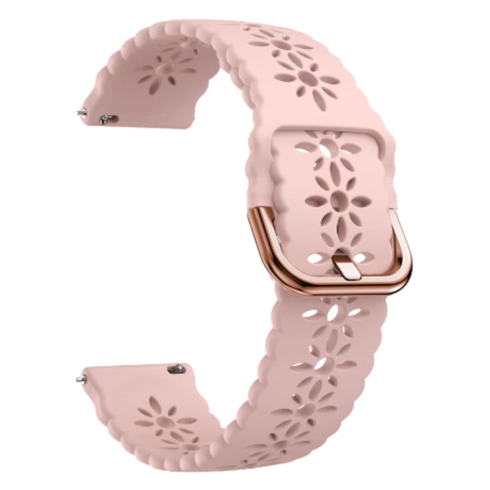 Habicare TWS universal watch band for Garmin 20mm series in multiple colors, shown attached to a smartwatch.