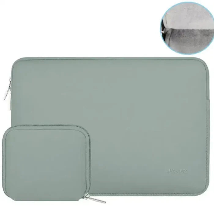 Habicare 9eight5 waterproof laptop bag for 13-13.3 inch laptops, shown in a sleek black design with multiple compartments
