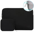 Habicare 9eight5 universal waterproof laptop bag for 2016-2024 MacBook Pro 13, shown in black with zipper closure