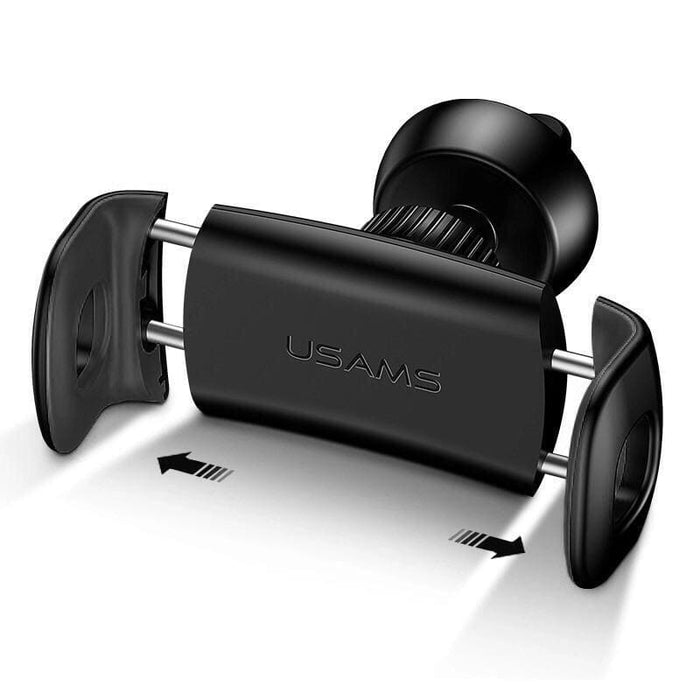 9eight5 USAMS phone holder for phones and tablets, adjustable stand with secure grip for convenient viewing and hands-free use.