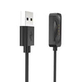 Black USB-A charger for Oneplus Watch 2/2R, 1m cable, compatible with smartwatch charging.