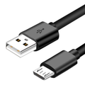 Black 1m USB-A to Micro-USB charger cable for HTC phones by 9eight5, showing the cable and USB connectors.