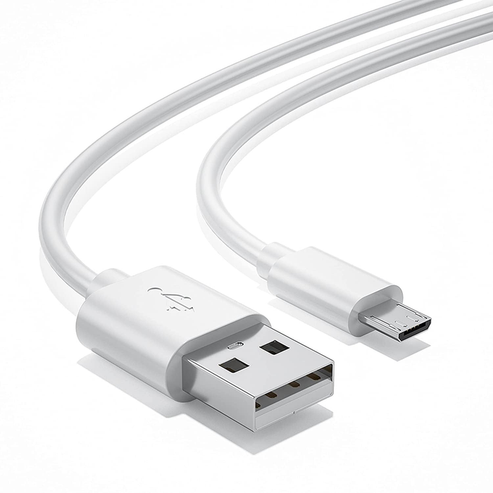 9eight5 USB-A to Micro-USB charger cable for HTC phones, 1 meter length in white, suitable for electronic accessories.