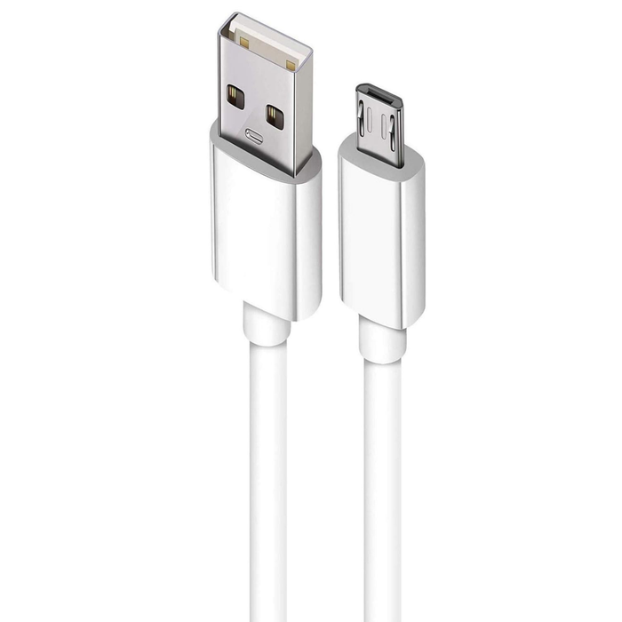 White 1m USB-A to Micro-USB charger cable for Nubia phones, compatible electronics accessories by 9eight5.