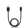 Black 1m USB-A to USB-C charger cable for LG phones by 9eight5, shown connected to electronic devices.