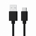 Black 1m USB-A to USB-C charger cable for Nokia phones by 9eight5, shown coiled with connectors visible.