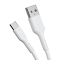 White 1m USB-A to USB-C charger cable for TCL phones by 9eight5, showing the cable with USB connectors on each end.