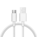 White 1m USB-A to USB-C charger cable for Vivo phones by 9eight5, showing the cable connected to a Vivo device.