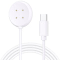 White USB-C magnetic charger cable for Google Pixel Watch 2 and 3, 1 meter length, compatible with That Watch Shop accessories.