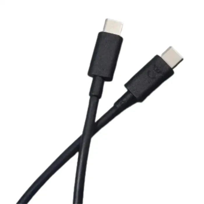 Black Habicare USB-C PD charging cable for Motorola Moto G and Edge series TWS devices, shown connected for fast charging.