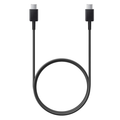 Black 1m USB-C to USB-C charger cable for HTC phones, electronics accessory by 9eight5, shown connected with devices.